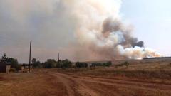 Ландшафтный пожар вплотную подошел к Мамалаевке, сельчане боялись за свои дома