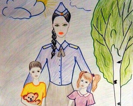 Рисунок на тему инспектор по делам несовершеннолетних